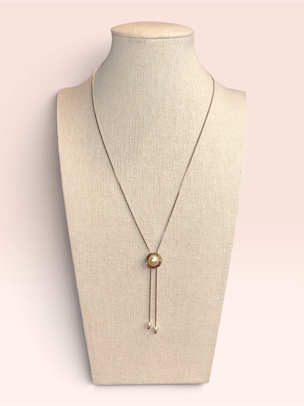 💎Sterling Silver 925 Pearl Bolo Lariat Necklace